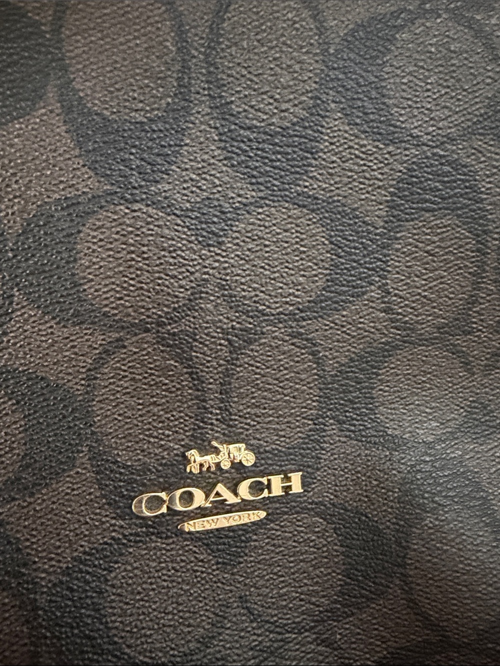 Coach Brown Signature Crossbody with Gold Logo - Picture 2 of 12